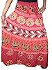Bohemian Skirt Red Cotton Long Maxi Skirts Beach Holiday Savvy Chic Free Spirit