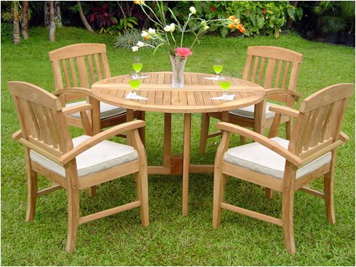 The Futon Place Samurai Round Butterfly Table and Chair Dining Set