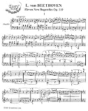 Beethoven 11 Bagatelles Op. 119 for Piano: Instantly download and print sheet music