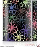 Sony PS3 Skin Kearas Flowers on Black