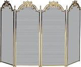 Outdoor Living : UniFlame 4 Panel Cast Solid Brass Screen
