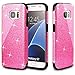 MEKO Galaxy S7 Case, Shiny Sparkle Glitter Bling Case - Built-in Glitter Soft Gel Flexible Firm Rubber Case [Scratch Resistant] for Samsung Galaxy S7- (Pink)