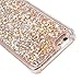 iPhone 6S Plus Case, iPhone 6/6S Plus Liquid Glitter Case,Phezen 3D Creative Design Shiny Quicksand Flowing Bling Glitter Sparkle Heart Clear Hard Case for iPhone 6S Plus / 6 Plus - Gold Diamonds