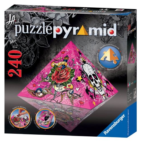 Imagen principal de Ravensburger 11430 LA Ink puzzlepyramid® - Puzzle en pirámide de 240 piezas dibujo de calavera