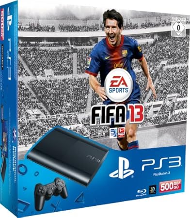 PlayStation 3 - Konsole Super Slim 500 GB (inkl. DualShock 3 Wireless Controller + FIFA 13)