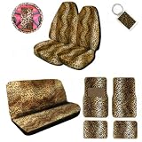 A Set of 2 Universal Fit Animal Print High Back Front with Universal Bench Seat... by MULTI_B