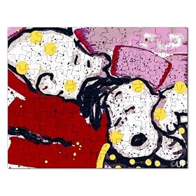 Jigsaw Puzzle Rectangular of Charlie Brown Sleeping with Snoopy Pop Art (Peanuts)