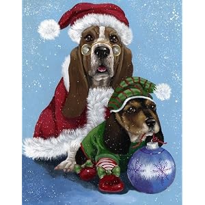 Basset Hound Christmas Greeting Cards