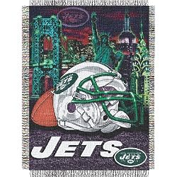New York Jets NFL Woven Tapestry Throw (Home Field Advantage) (48x60")"