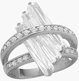 Designer Genuine Sterling Silver Cubic Zirconia Ring