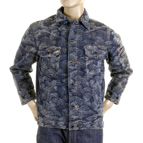 Jacket RMC Martin Ksohoh Red Monkey Company flock tsunami wave denim jacket REDM2821