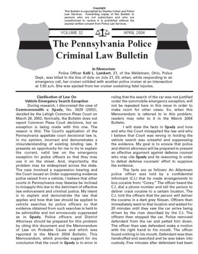 Childrens Toyshop  Magazines : Pennsylvania Police Criminal Law Bulletin
