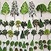 NW 25pcs Mixed Model Trees Model Train Scenery Architecture Trees Model Scenery with No Standsï¼ˆ0.79-2.36inchï¼‰ (All Green)