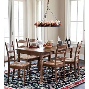 Madison Farmhouse Hardwood Table And Six Chairs