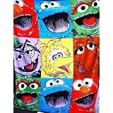 Sesame Street CHARACTERS Plush 50inX60in THROW BLANKET