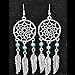 Born Pretty Dreamcatcher Earrings Alloy Feather Tassel Earrings Mini Turquoise Earrings