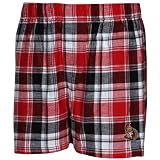 NCAA Ottawa Senators Red-Black Plaid Legend Flannel Boxer Shorts (Medium)