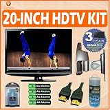 Vizio VW22LHDTV10T 22-inch 1080I Widescreen LCD HDTV & Deluxe Accessory Bundle w/ 3 Year Extended Warranty