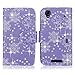 Cellularvilla Wallet Case for ZTE Boost MAX N9520 Shiny Sparking Pu Leather Wallet Card Flip Open Pocket Case Cover Pouch (Purple Glitter)