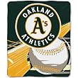 Oakland Athletics MLB Royal Plush Raschel Blanket (Big Stick Series) (50"x60")