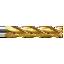 Niagara Cutter C430 Carbide End Mill, General Purpose, TiN Coated, 4 Flutes, Square End