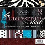 Diecuts with a View All Dressed Up 12 Inch by 12 Inch Paper Stack with Glitter