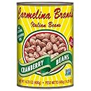 Carmelina Brands Italian Borlotti Beans, Cranberry Beans, 14.28 Ounce (Pack of 12)