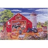 24-pieceDeluxeAnimalsInTheBarnCardboardFloorPuzzle
