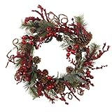 UPC 840703100023 product image for Nearly Natural 4838 Assorted Berry Wreath, 24-Inch, Red | upcitemdb.com