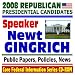 2008 Republican Presidential Candidates: Former House Speaker Newt Gingrich - Public Papers, Speeches, Policies, News (CD-ROM)
