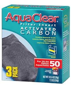 Aquaclear Activated Carbon Insert, 50-Gallon Aquariums, 3-Pack