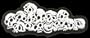 Pile of Skulls - Black & White - Embroidered Iron On or Sew On Patch
