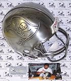 Mike Alstott - Autographed Bucs Pewter Finish Football Helmet