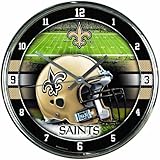 NFL New Orleans Saints Chrome Clock