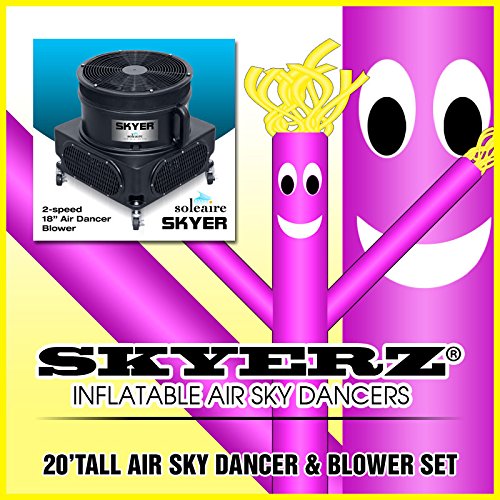 20ft Purple Skyer Wacky Waving Inflatable Fly Sky Guy Puppet Advertising Dancing Tube Includes 1hp Skyer Blower!