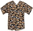 Georgia Tech Logo GA Tech Scrubs Top Shirt-Size MED- 100% Natural Cotton - NOT a CHEAP BLEND - For HIM or HER- GIFT Ideas for Man Men Woman Women Ladies Nurses MOM Mother or DAD Father