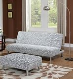 Kings Brand Zebra Design Fabric Klik-Klak Sofa Futon Bed Sleeper