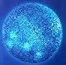 Holiday Lighted Crackle-Look Plastic Hanging Snowball Globe - Blue