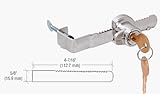 CRL Adjustable Sliding Glass Door Lock with Thumb Screw Adjustment for up to 1/2 Thick Door