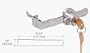 C.R. LAURENCE KV962 CRL Chrome Adjustable Sliding Glass Door Lock with Thumb Screw Adjustment for up to 1/2 Thick Door