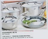 7pc Gibson Trenton Stainless Steel Sauce Fry Pan Cassarole Cookware Set