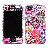 3D Swarovski Pink Juicy Couture Crystal Bling Case Cover for iphone 4 / 4s AT&T Verizon & Sprint