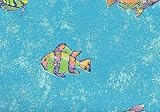 Teal Swimming Fish Wallpaper