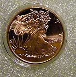 One (1) Ounce .999 Fine Copper Round: Walking Liberty