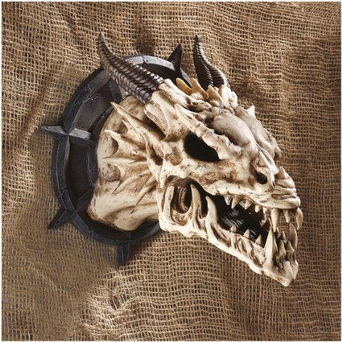 Horned Dragon Skull Wall Trophy
