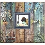 Vintage Travel Expandable Scrapbook, Includes 10 Acid Free 12x12 Inch Pages and 3.5 x 3.5 Cover Picture Opening