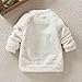 Timall Baby Cute Bear Furry White Comfortable Soft Thick Wool Sweater