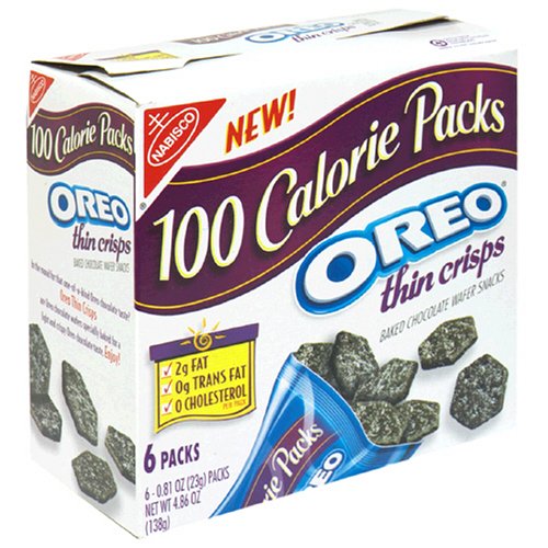 100 Calorie Packs, Oreo Thin Crisps, 6-Count Boxes (Pack of 6)