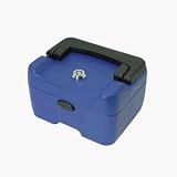 Helix Premium Cash Box with High Security Lid Lock and Ergonomic Handle 150mm Sapphire Ref WS6088
