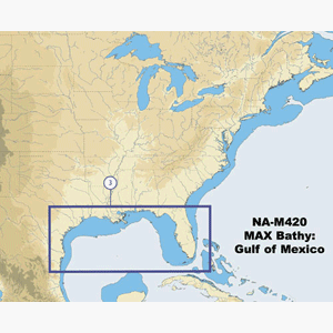 C-MAP NA-M420 C-CARD FORMAT GULF OF MEXICO - BATHY